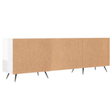 Meuble TV blanc brillant 150x30x50 cm bois d'ingénierie