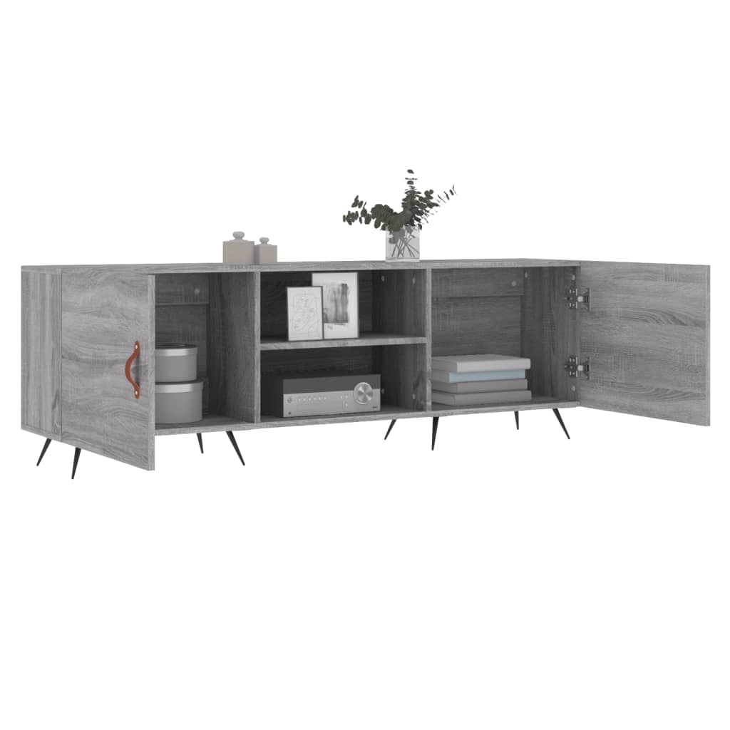 Meuble TV sonoma gris 150x30x50 cm bois d'ingénierie