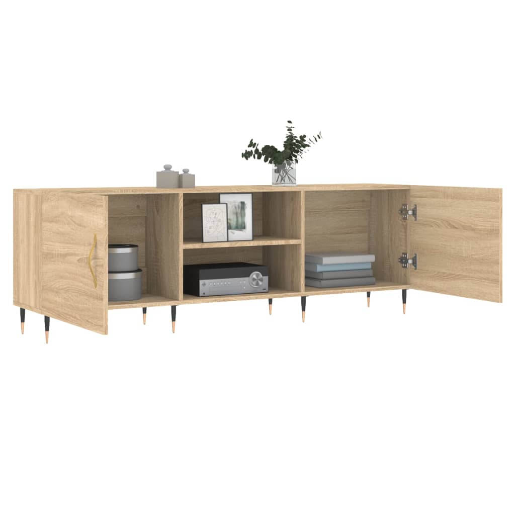 Meuble TV chêne sonoma 150x30x50 cm bois d'ingénierie