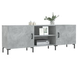 Meuble TV gris béton 150x30x50 cm bois d'ingénierie