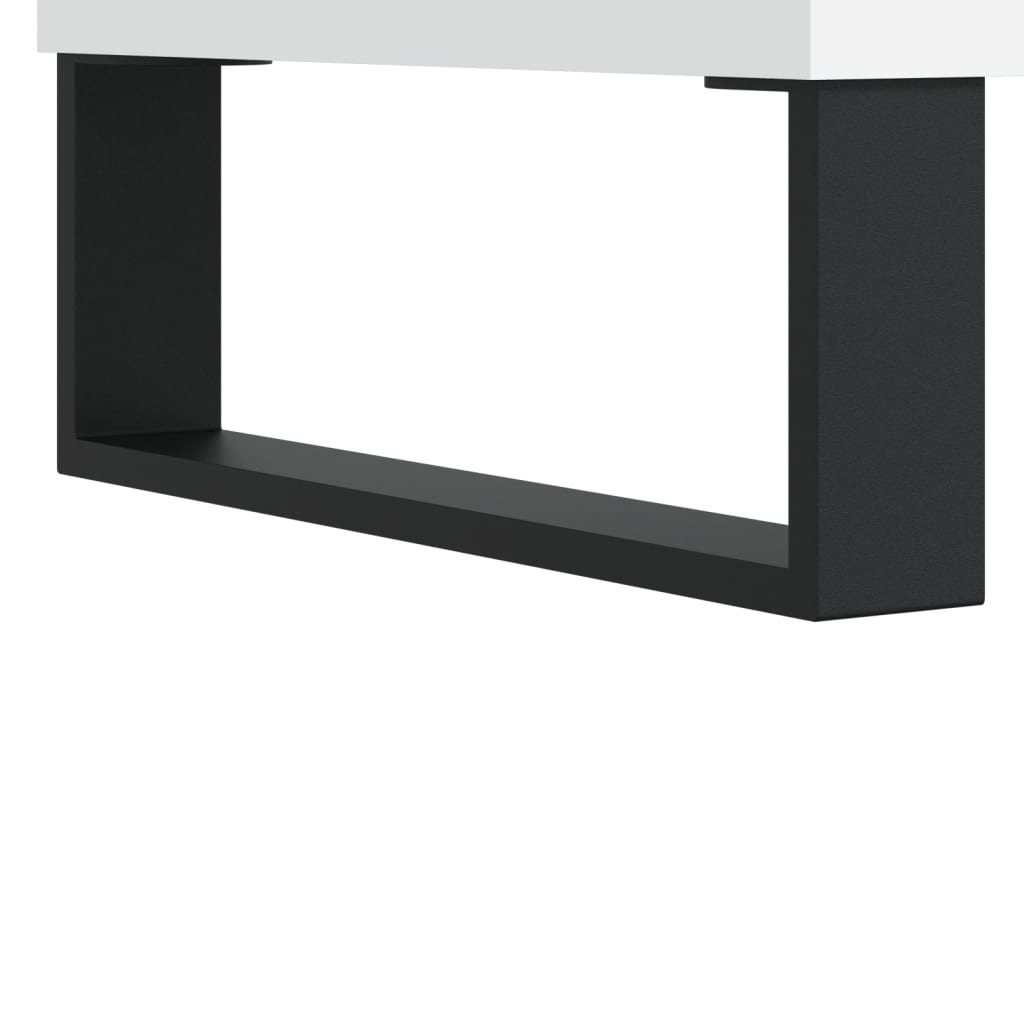 Meuble TV blanc 150x30x50 cm bois d'ingénierie