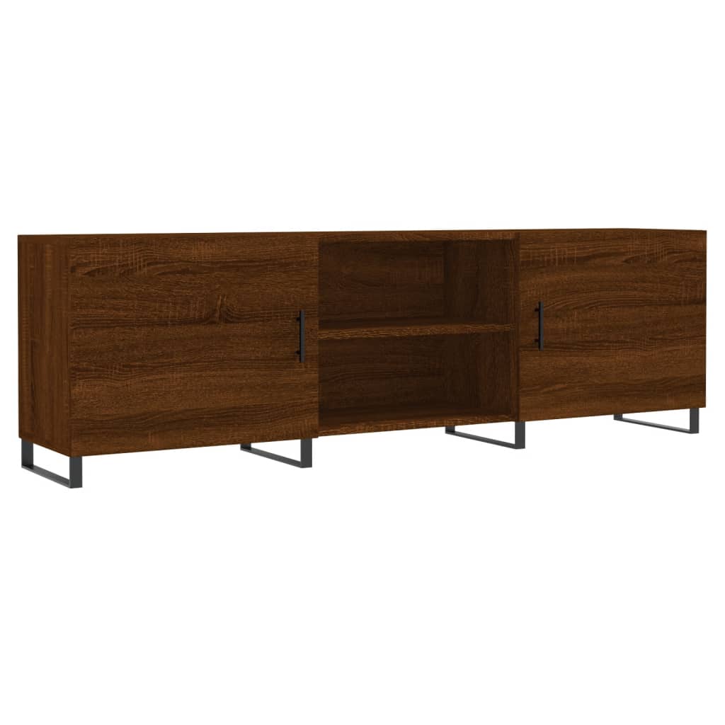 Meuble TV chêne marron 150x30x50 cm bois d'ingénierie