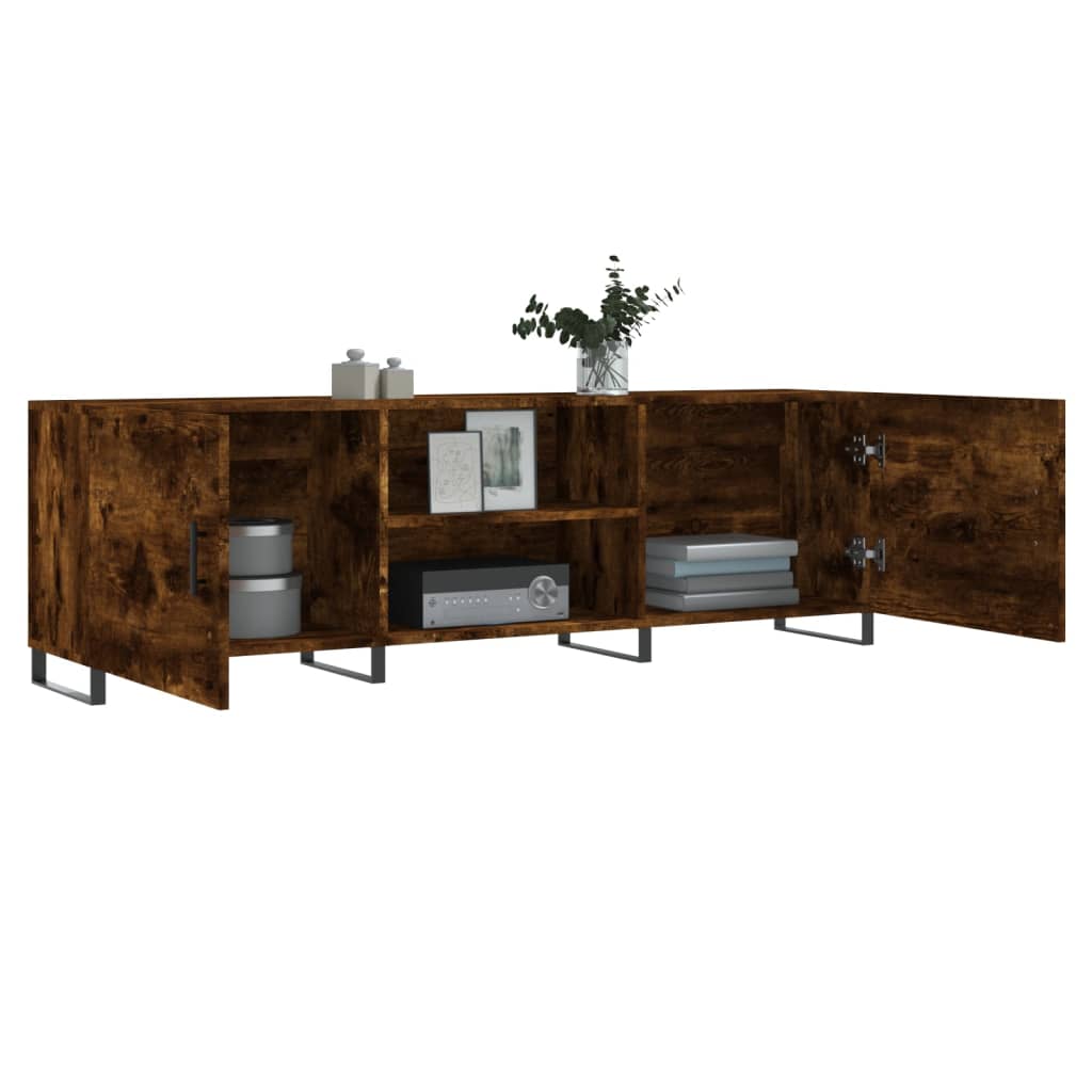 Meuble TV chêne marron 150x30x50 cm bois d'ingénierie