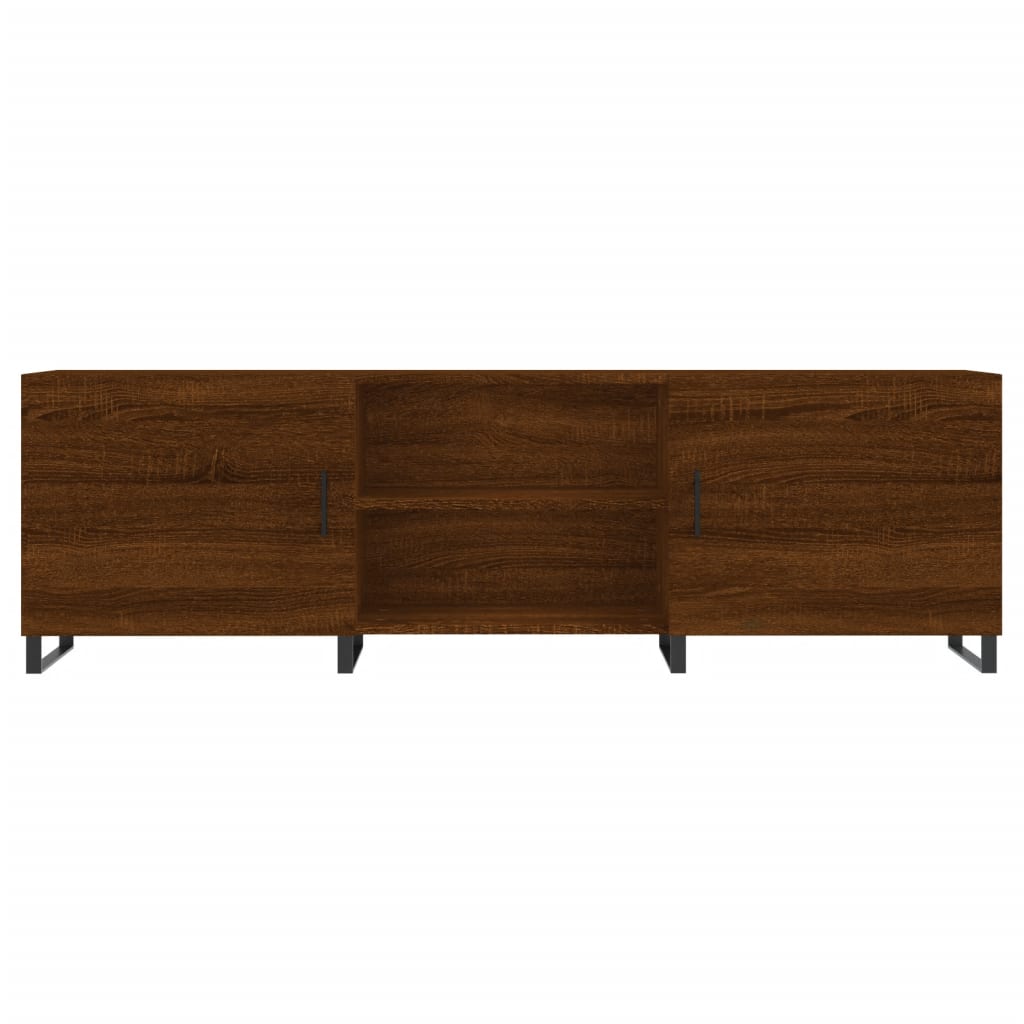 Meuble TV chêne marron 150x30x50 cm bois d'ingénierie