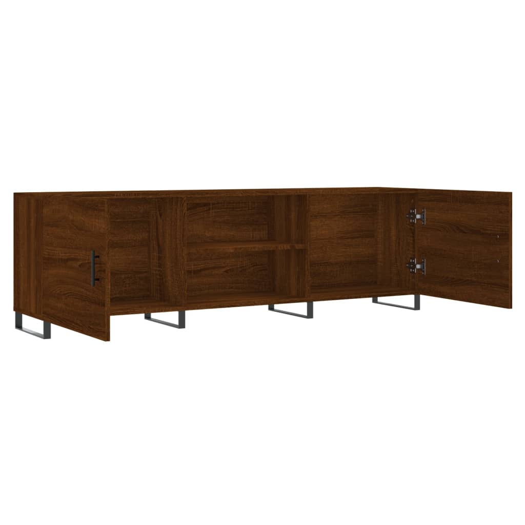 Meuble TV chêne marron 150x30x50 cm bois d'ingénierie