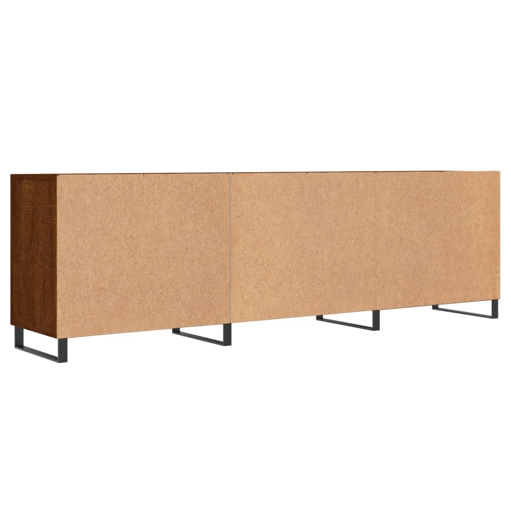 Meuble TV chêne marron 150x30x50 cm bois d'ingénierie