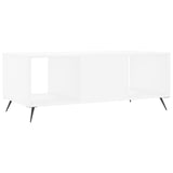 White coffee table 102x50x40 cm engineered wood