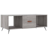 Sonoma grauer Couchtisch 102x50x40 cm, Holzwerkstoff