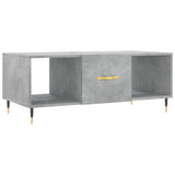 Betongrauer Couchtisch 102x50x40 cm, Holzwerkstoff