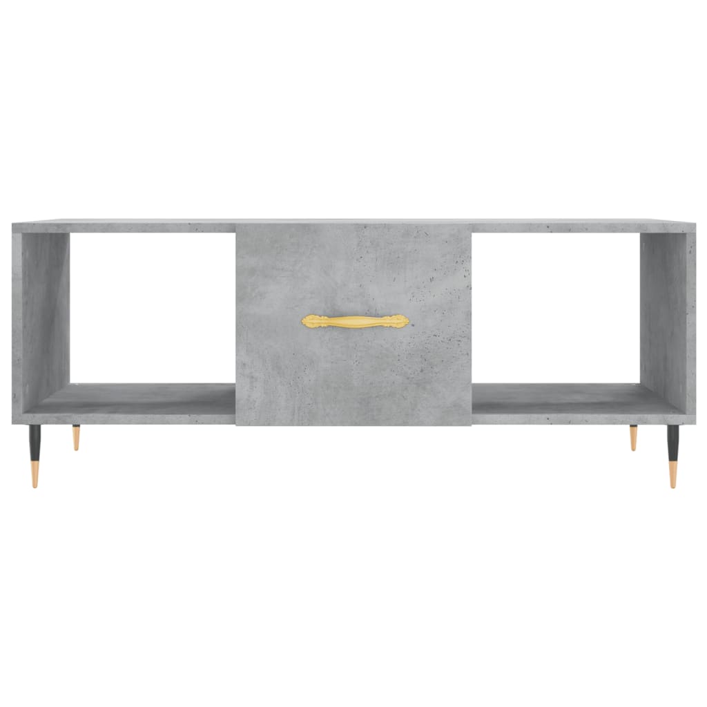 Betongrauer Couchtisch 102x50x40 cm, Holzwerkstoff