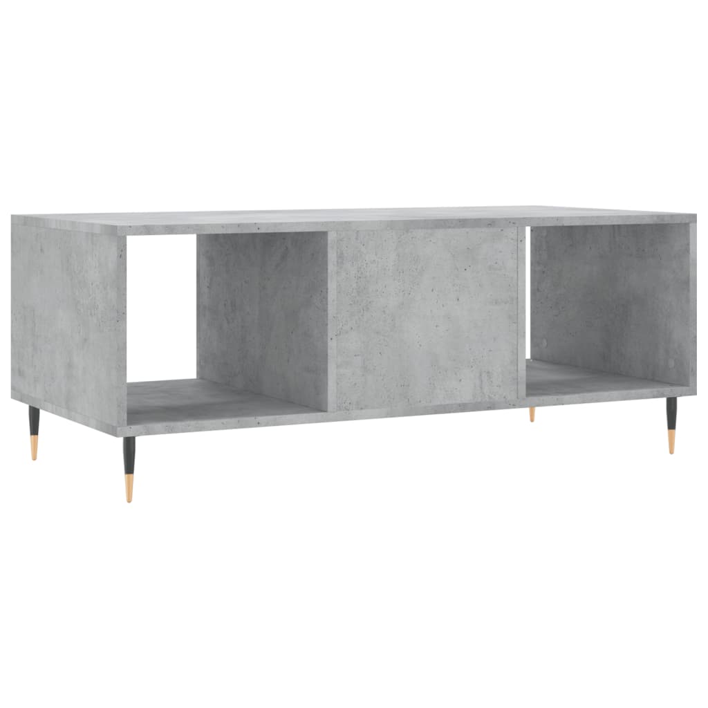 Betongrauer Couchtisch 102x50x40 cm, Holzwerkstoff