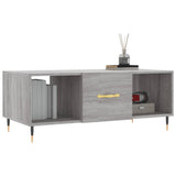 Sonoma grauer Couchtisch 102x50x40 cm, Holzwerkstoff