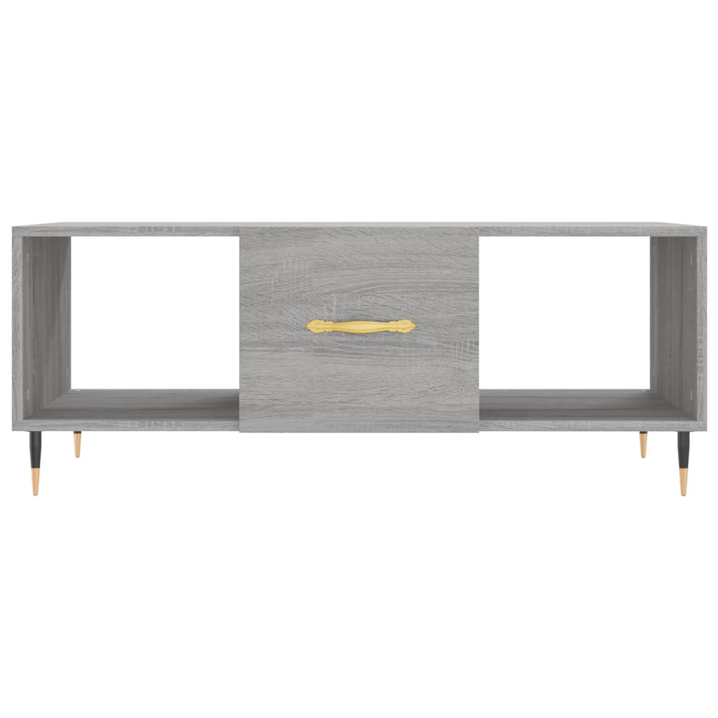 Sonoma grauer Couchtisch 102x50x40 cm, Holzwerkstoff