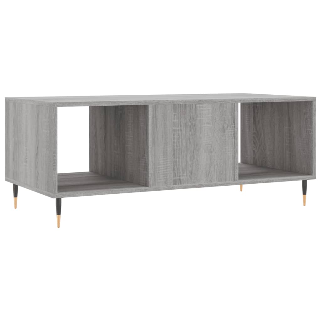 Sonoma grauer Couchtisch 102x50x40 cm, Holzwerkstoff