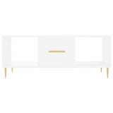 White coffee table 102x50x40 cm engineered wood