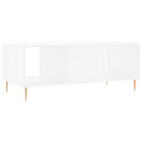 White coffee table 102x50x40 cm engineered wood