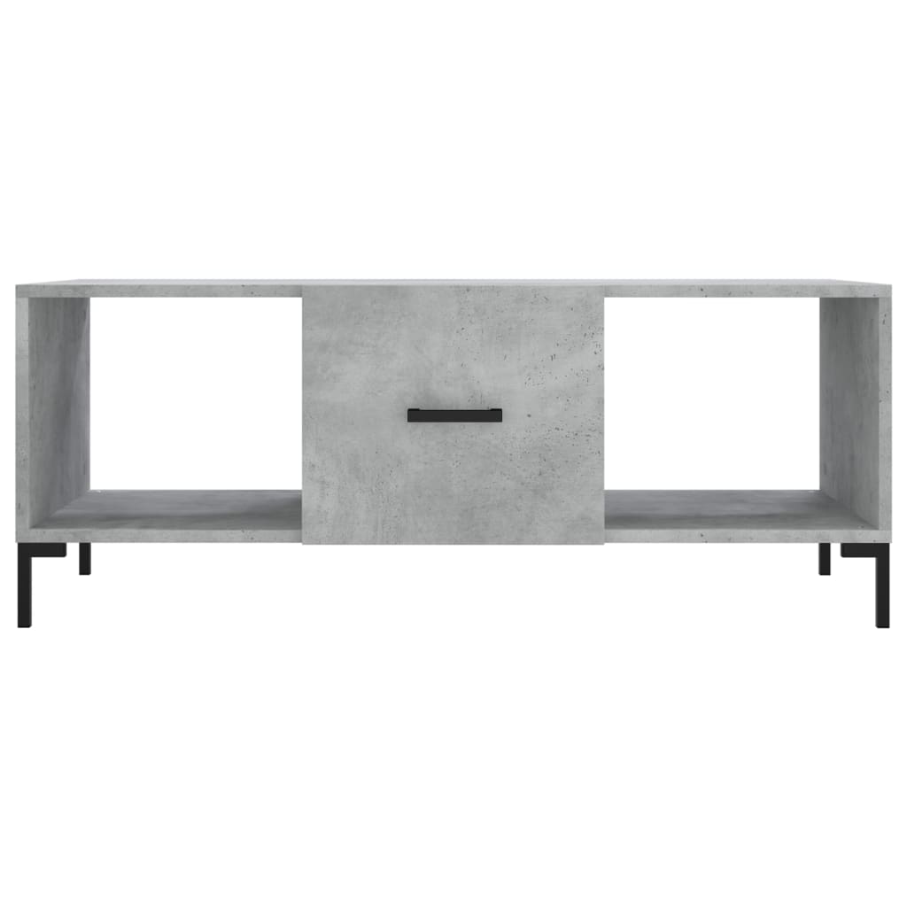 Betongrauer Couchtisch 102x50x40 cm, Holzwerkstoff