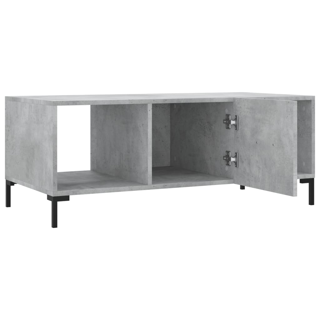 Betongrauer Couchtisch 102x50x40 cm, Holzwerkstoff