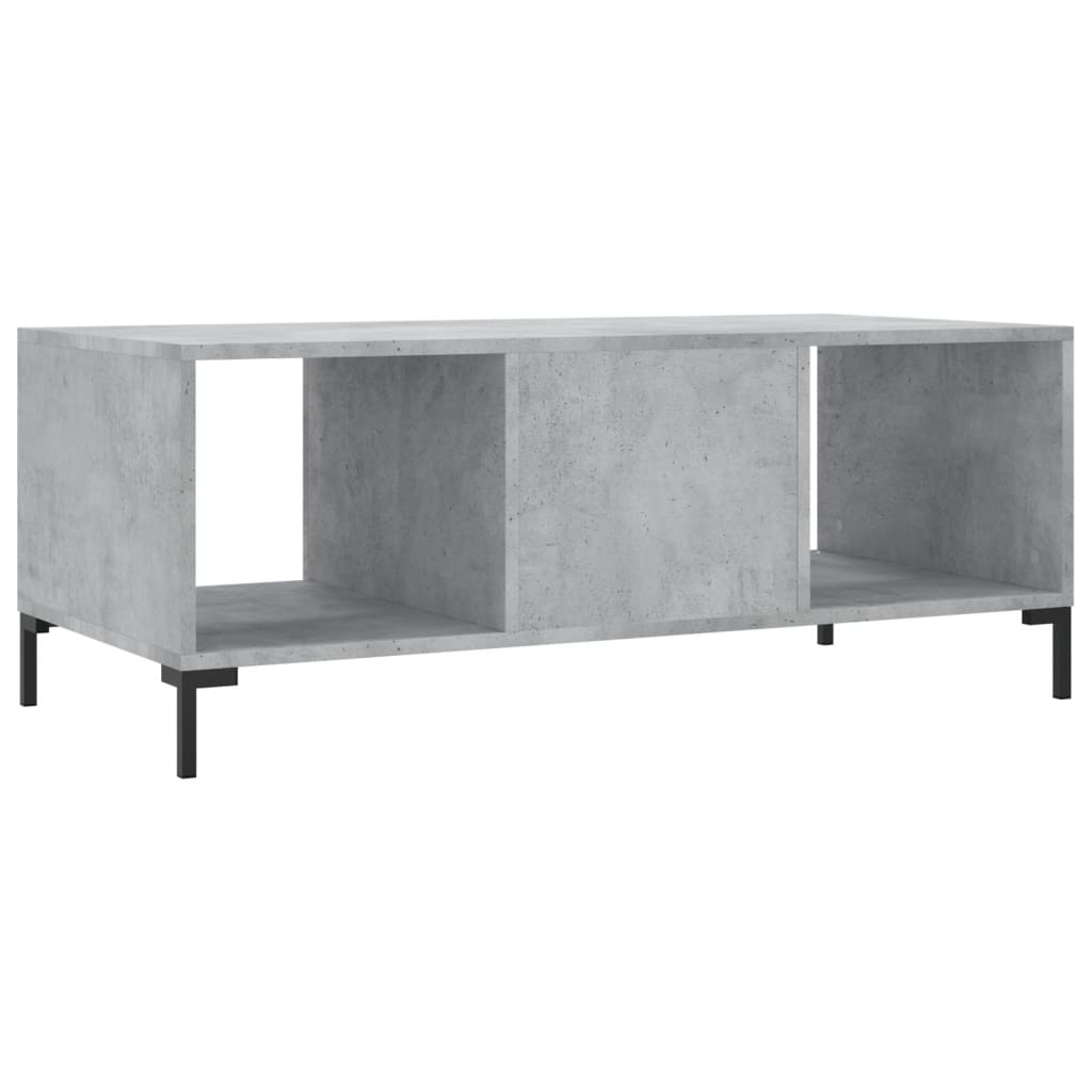 Betongrauer Couchtisch 102x50x40 cm, Holzwerkstoff