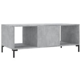 Betongrauer Couchtisch 102x50x40 cm, Holzwerkstoff