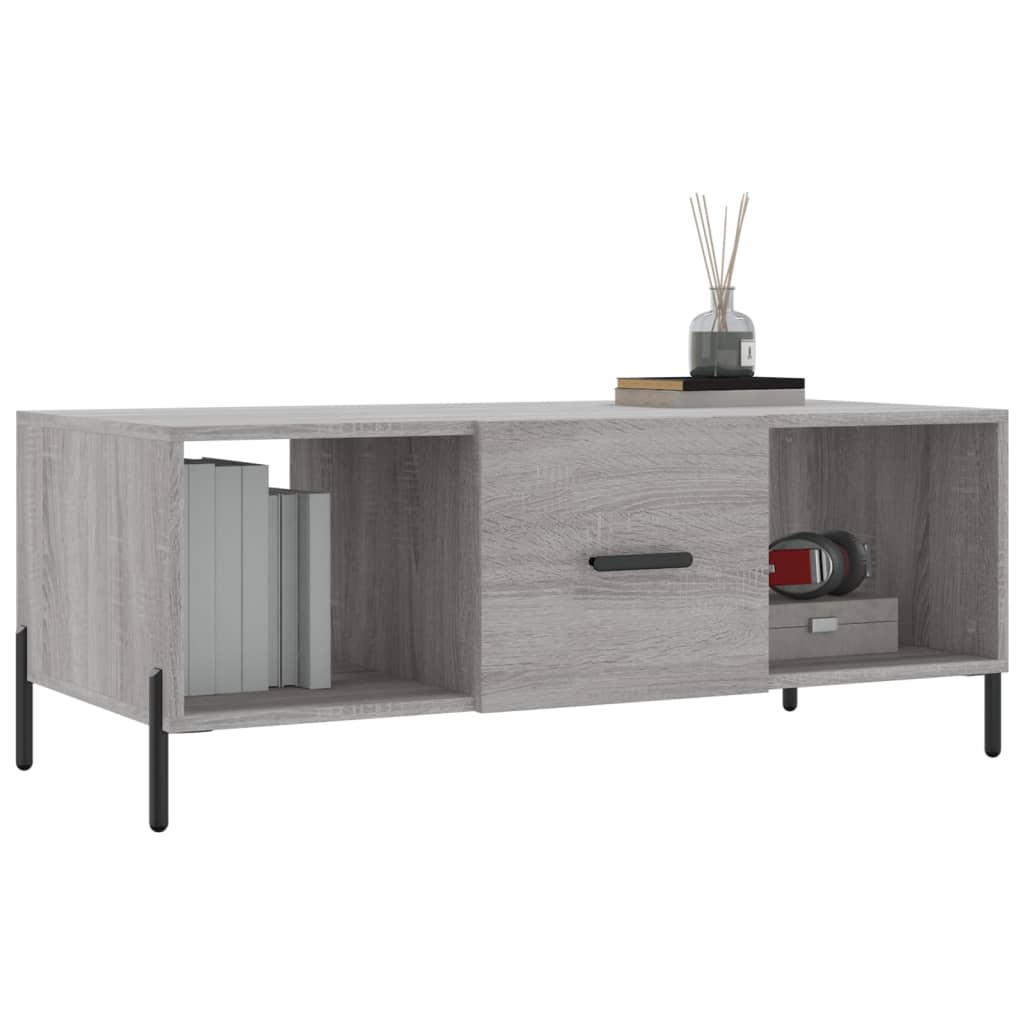 Sonoma coffee table gray 102x50x40 cm engineered wood