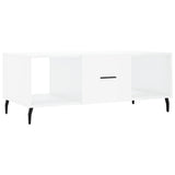 Coffee table Glossy white 102x50x40 cm Engineered wood