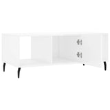 Coffee table Glossy white 102x50x40 cm Engineered wood