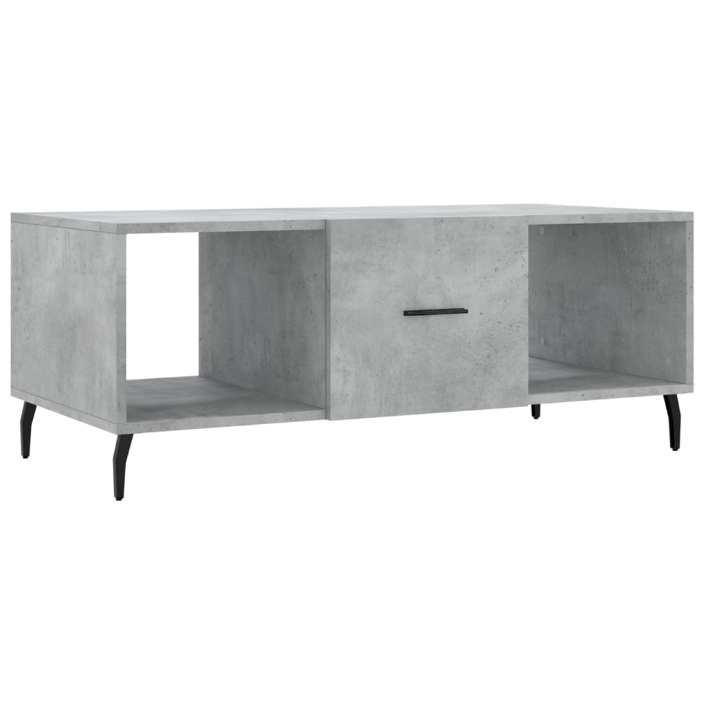 Betongrauer Couchtisch 102x50x40 cm, Holzwerkstoff