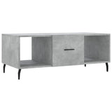 Betongrauer Couchtisch 102x50x40 cm, Holzwerkstoff