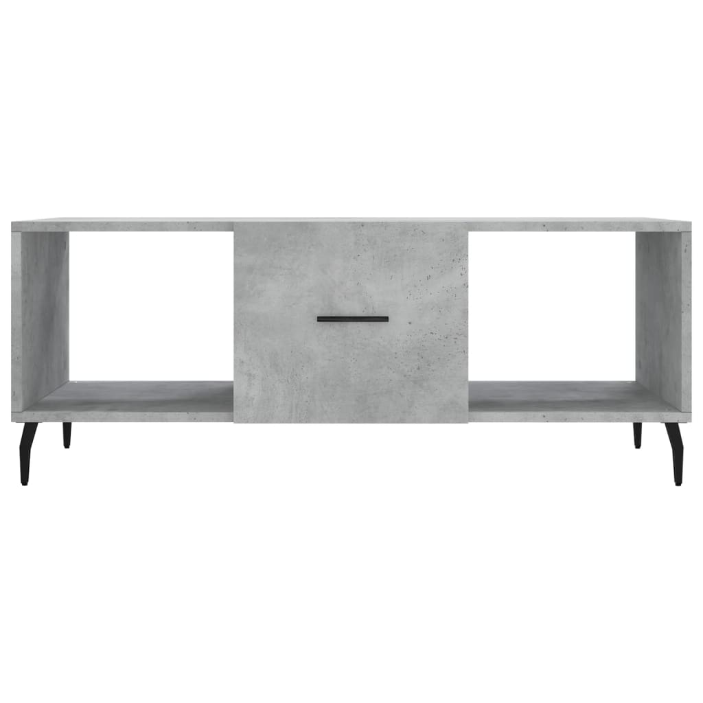 Betongrauer Couchtisch 102x50x40 cm, Holzwerkstoff