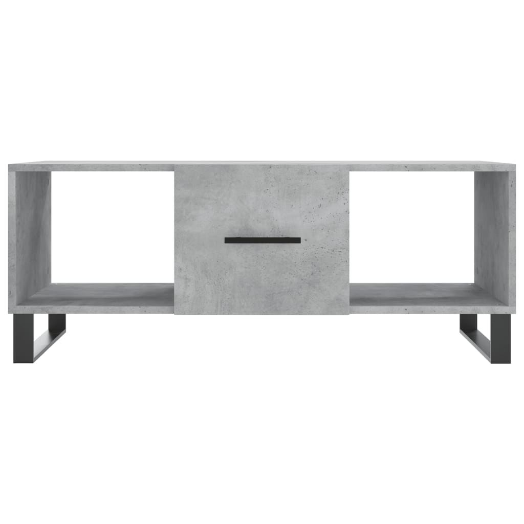 Betongrauer Couchtisch 102x50x40 cm, Holzwerkstoff