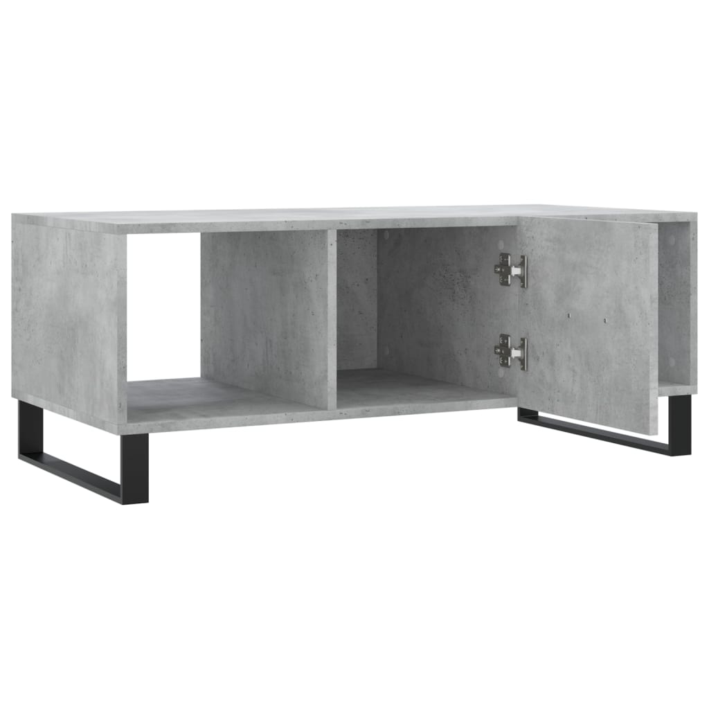 Betongrauer Couchtisch 102x50x40 cm, Holzwerkstoff