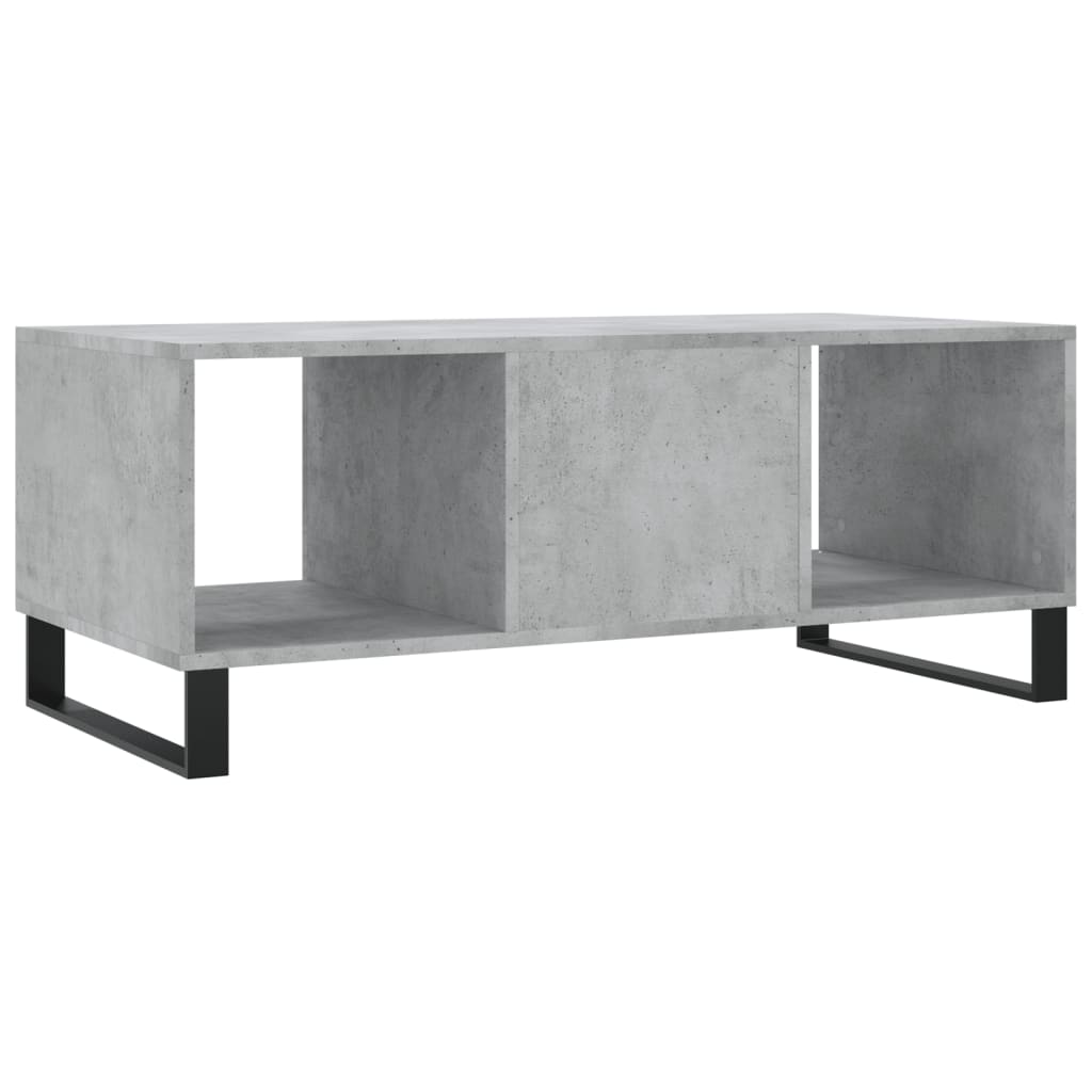 Betongrauer Couchtisch 102x50x40 cm, Holzwerkstoff