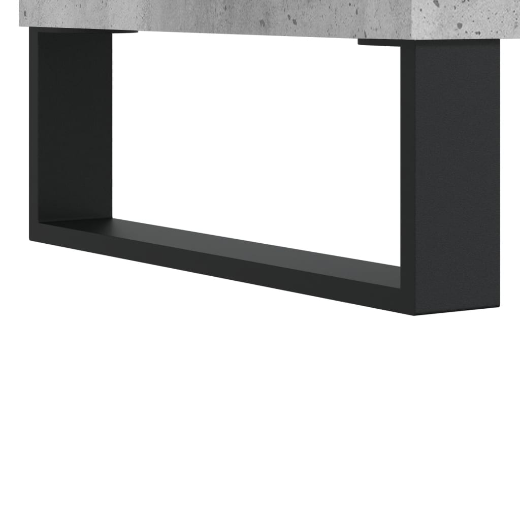 Betongrauer Couchtisch 102x50x40 cm, Holzwerkstoff