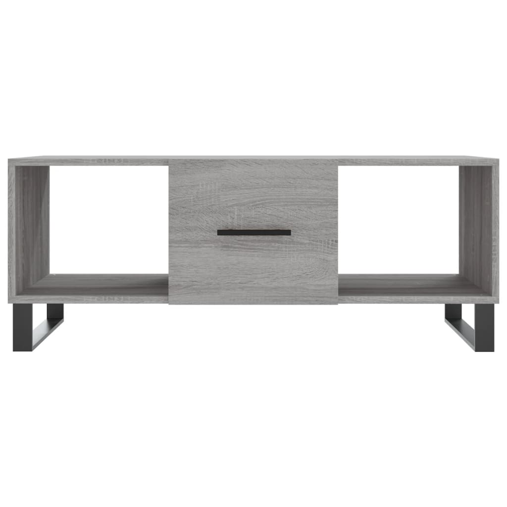 Table basse sonoma gris 102x50x40 cm bois d'ingénierie