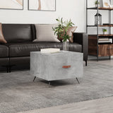 Concrete gray coffee table 50x50x40 cm engineered wood