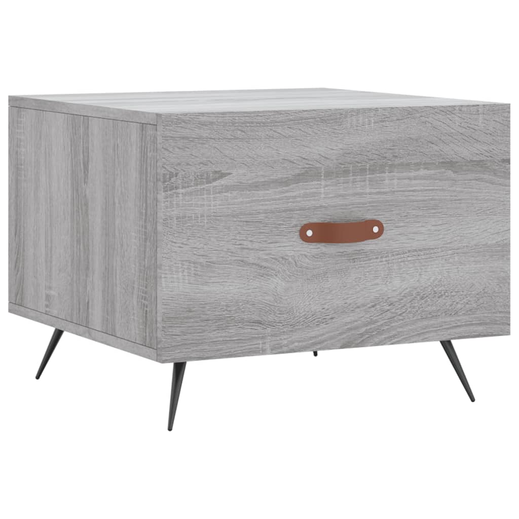 Sonoma grauer Couchtisch 50x50x40 cm Holzwerkstoff