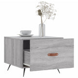 Sonoma grauer Couchtisch 50x50x40 cm Holzwerkstoff