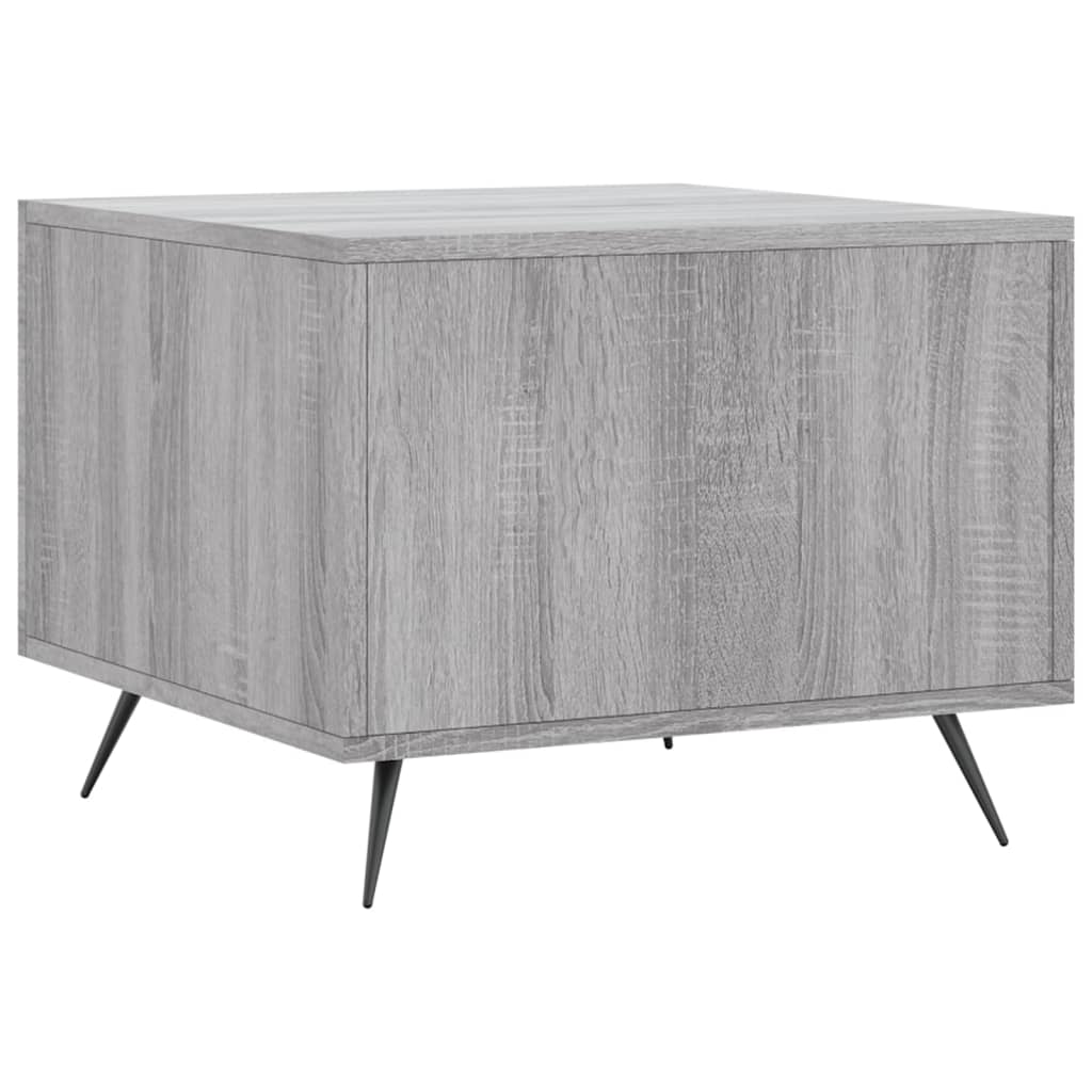 Sonoma grauer Couchtisch 50x50x40 cm Holzwerkstoff