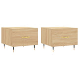 Coffee tables 2 pcs sonoma oak 50x50x40 cm engineered wood