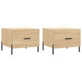 Coffee tables 2 pcs sonoma oak 50x50x40 cm engineered wood