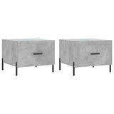 Tables basses 2 pcs gris béton 50x50x40 cm bois d'ingénierie