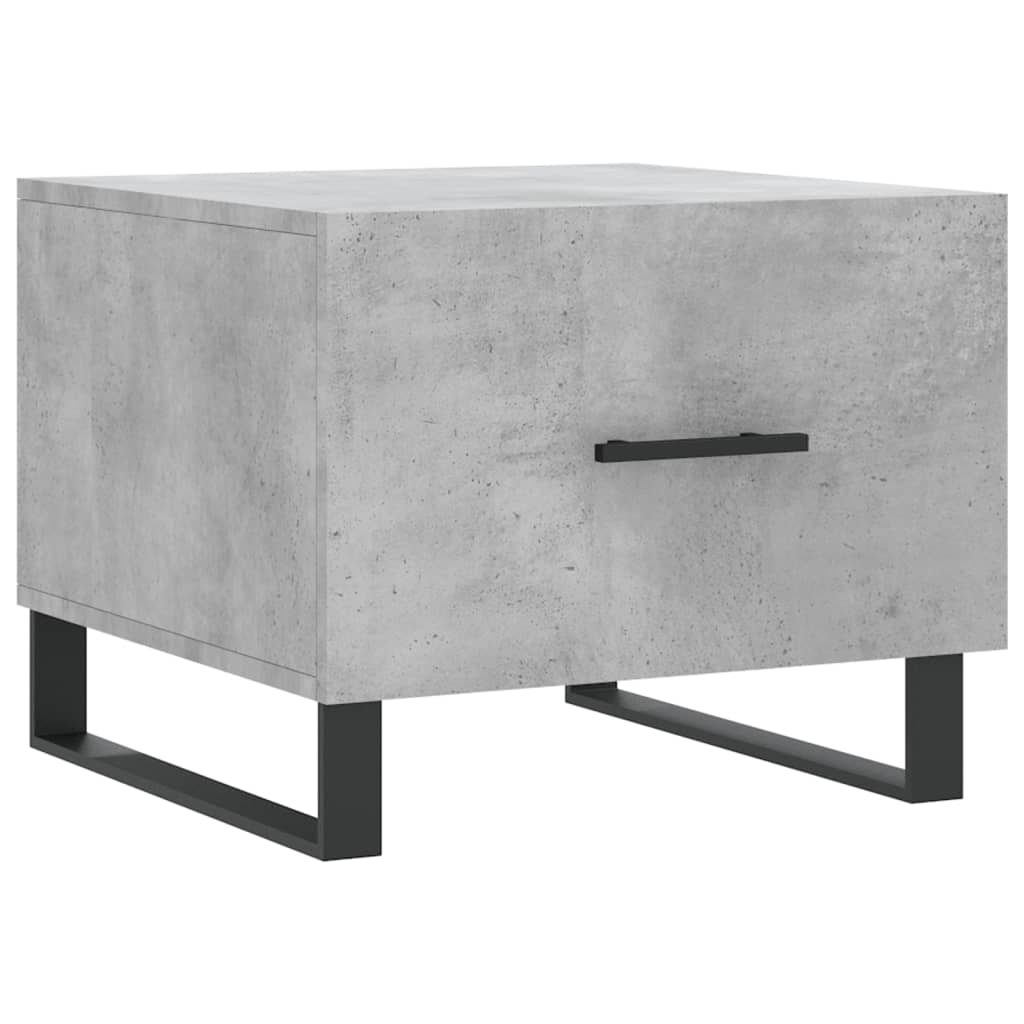 Table basse gris béton 50x50x40 cm bois d'ingénierie