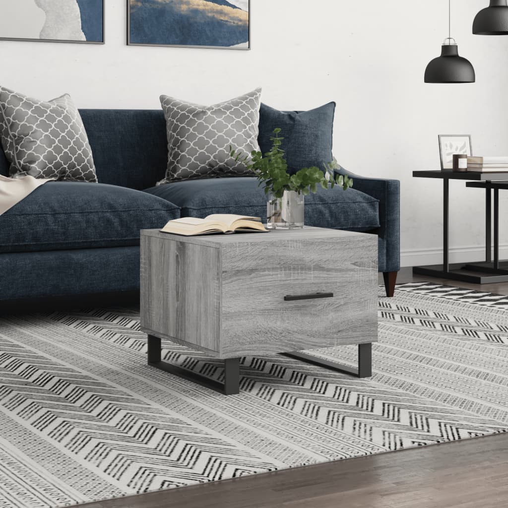 Sonoma coffee table gray 50x50x40 cm Engineered wood