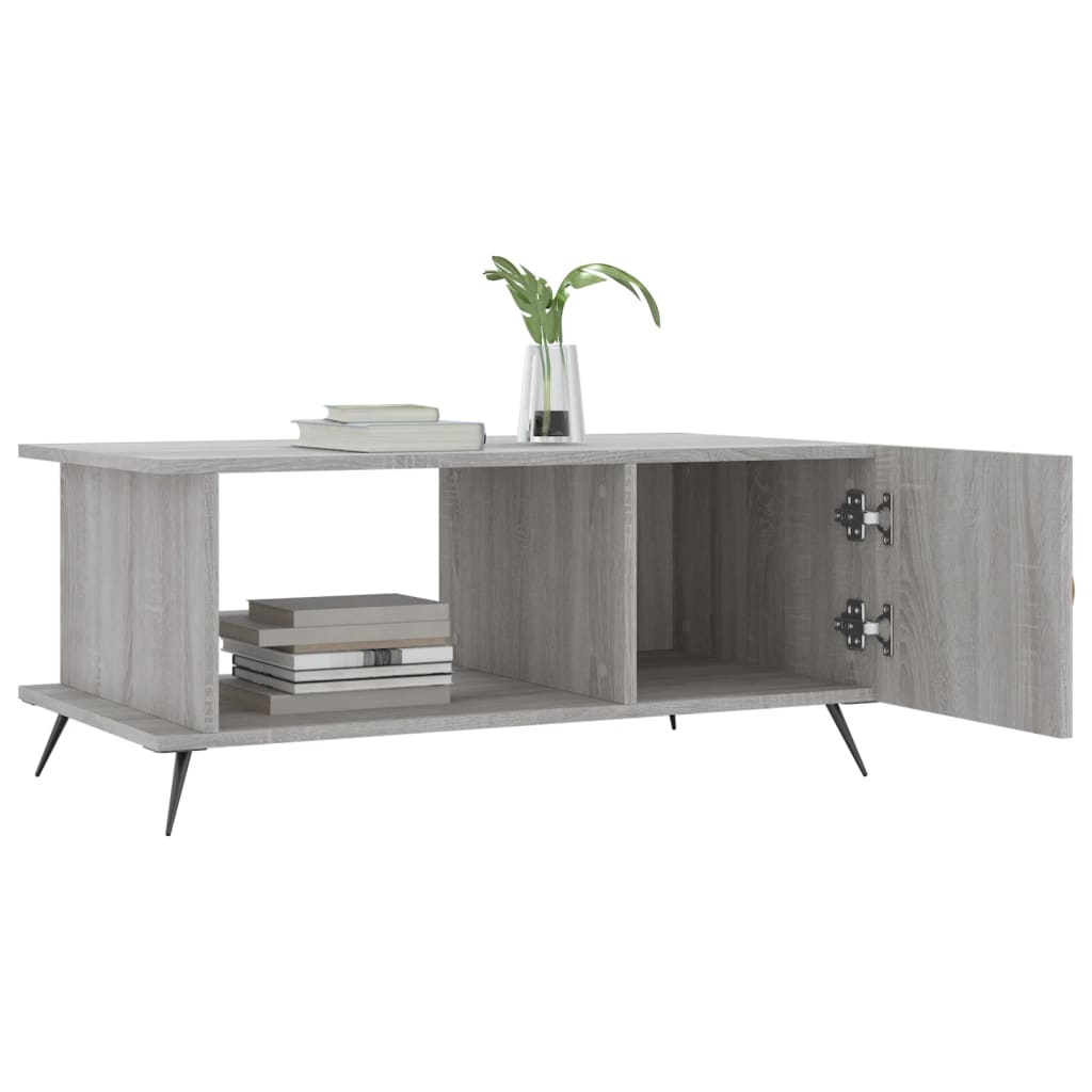 Sonoma grauer Couchtisch 90x50x40 cm, Holzwerkstoff