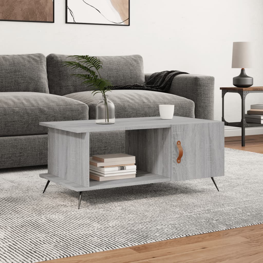 Sonoma coffee table gray 90x50x40 cm engineered wood