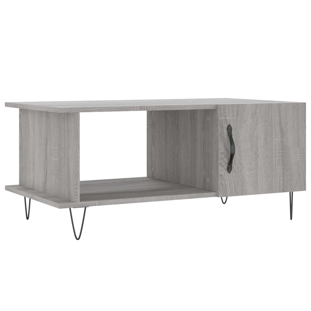 Sonoma grauer Couchtisch 90x50x40 cm, Holzwerkstoff