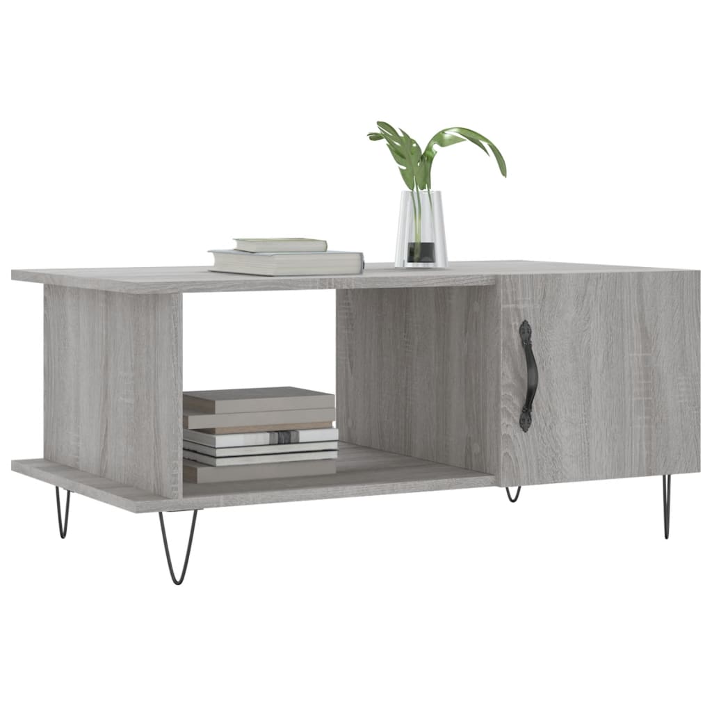 Sonoma coffee table gray 90x50x40 cm engineered wood