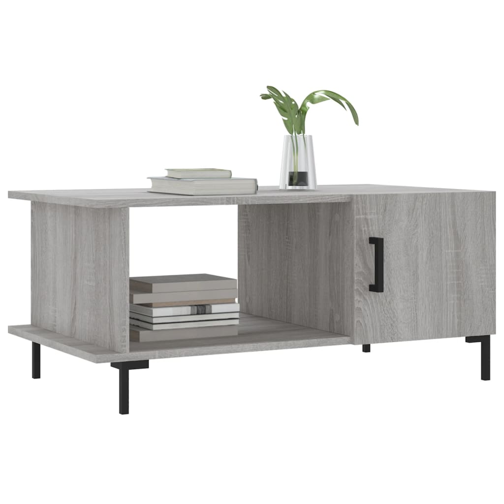 Sonoma coffee table gray 90x50x40 cm engineered wood