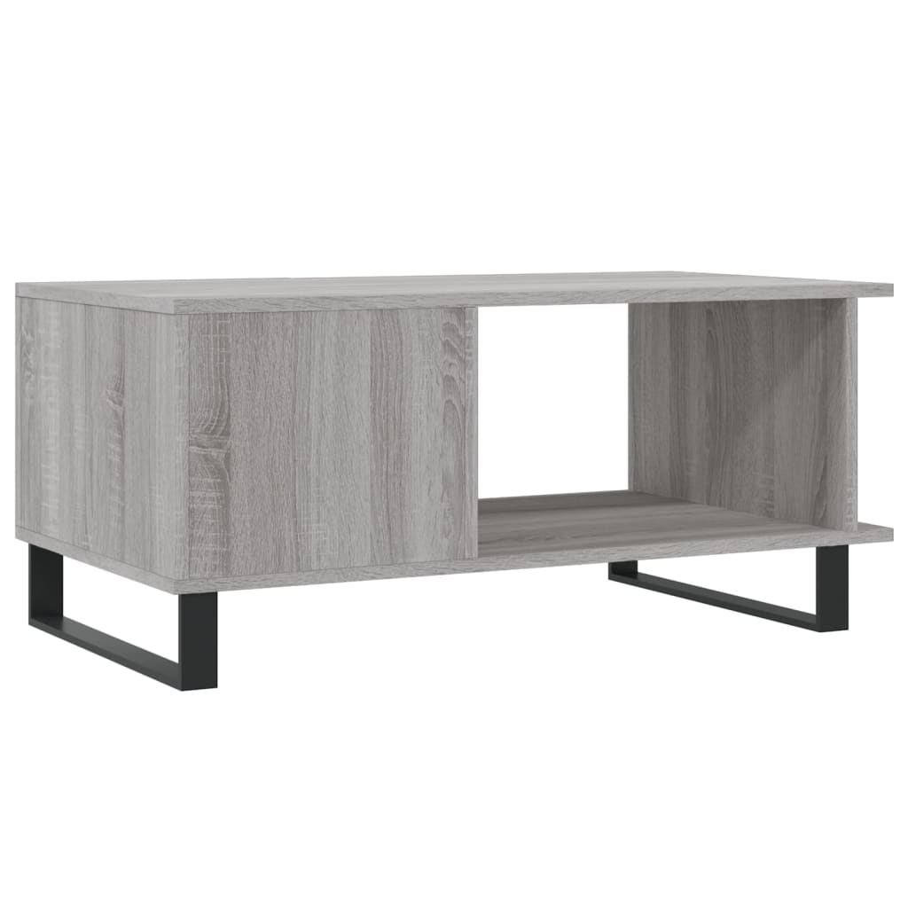 Sonoma grauer Couchtisch 90x50x40 cm, Holzwerkstoff